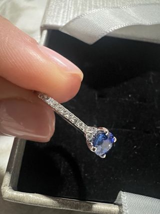 Anillo Crivelli Oro Blanco 18kt Zafiro 0.78ct