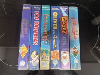 Lote 6 VHS Disney Clásicos (Español)