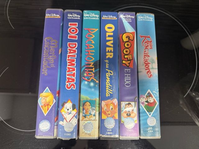 Lote 6 VHS Disney Clásicos (Español)