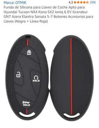 Pack 2 fundas para llave Hyundai Kona