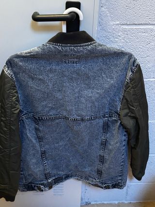 Chaqueta Bershka S Azul/Verde Militar