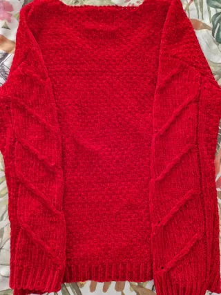 Jersey chenilla rojo talla M