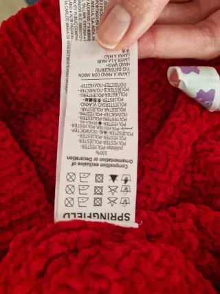 Jersey chenilla rojo talla M