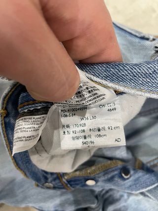 Levi’s 501 Original Vaquero clásico azul claro W36
