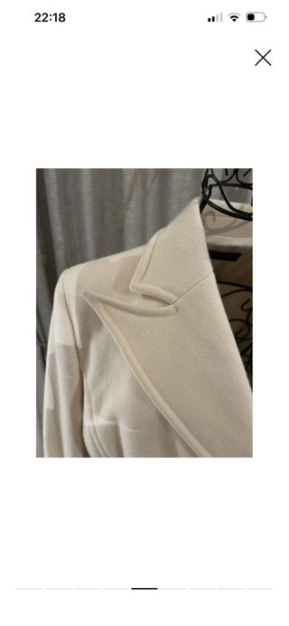Cappotto lana bianco MIDI sfiancato