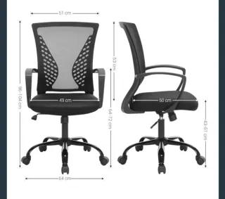 Silla de oficina ergonómica negra