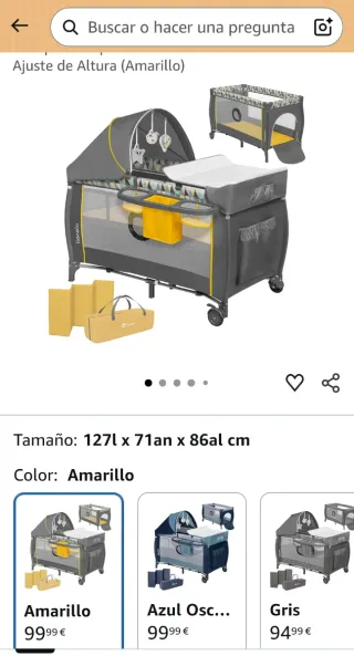 Cuna transformable Lionelo con cambiador