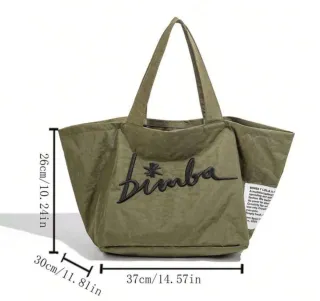 Bolso shopper verde oliva