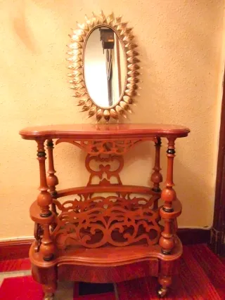 ANTIGUO ESPEJO RAYOS DE SOL MARCO BRONCE LUIS XVI