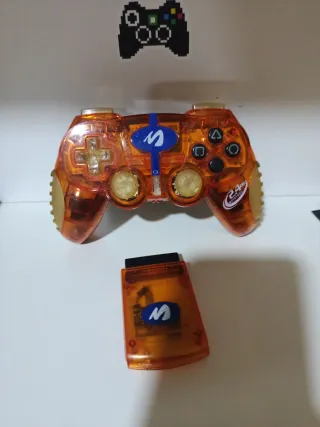 Mando PS1 Naranja Transparente
