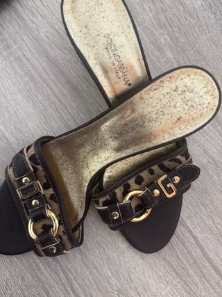 Chanclas de tacón bajo Dolce Gabbana