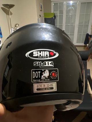 Casco Moto Shiro Negro Casi Nuevo + Funda