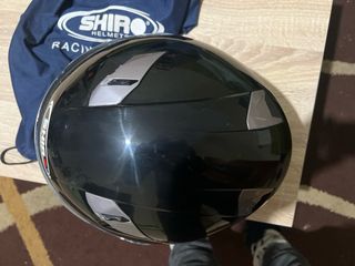Casco Moto Shiro Negro Casi Nuevo + Funda