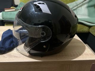 Casco Moto Shiro Negro Casi Nuevo + Funda