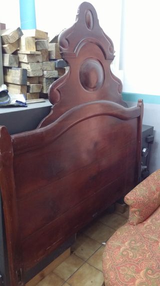 Cabecera de Cama Caoba Antigua