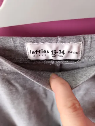 Leggings grises niña Lefties Talla S