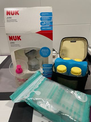 Pack Sacaleches, bolsas, neceser de conservación..