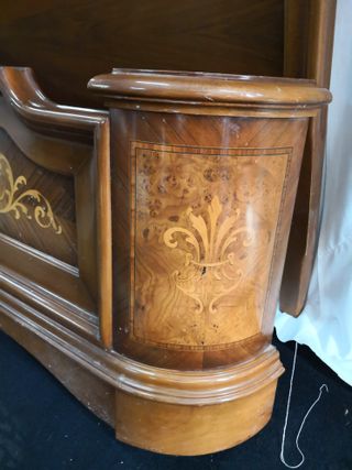 Cabecero de cama de madera de raíz