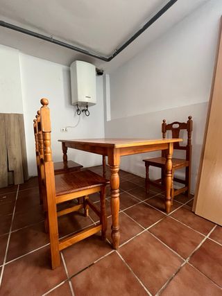Mesa y 4 Sillas madera maciza Rústico Provenzal