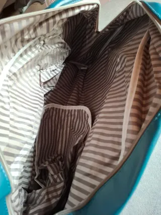 Borsone viaggio a mano/borsa palestra blu turchese