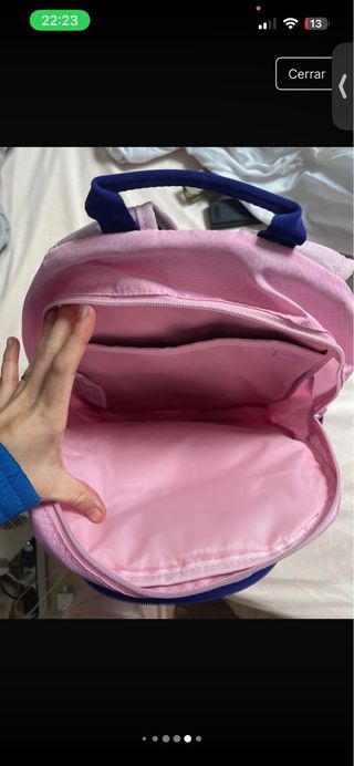 Mochila rosa Reebok con neceser