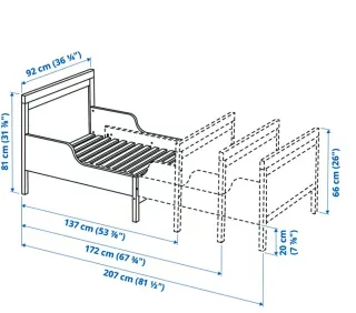 2 Camas Ikea Sundvik + Somieres + Colchones