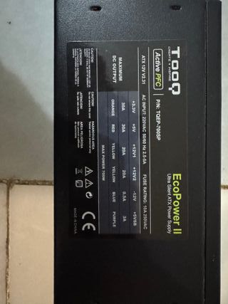 Fuente Alimentación TOOQ TQEP-700SP 700W