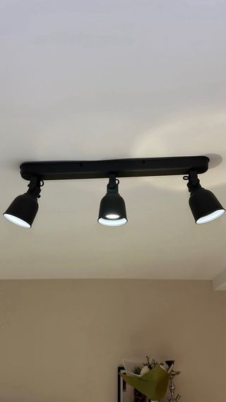 Foco techo IKEA 3 focos gris oscuro