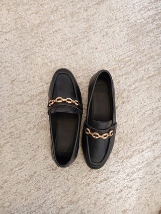 ASOS Mocassins Pretos Couro