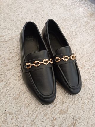 ASOS Mocassins Pretos Couro