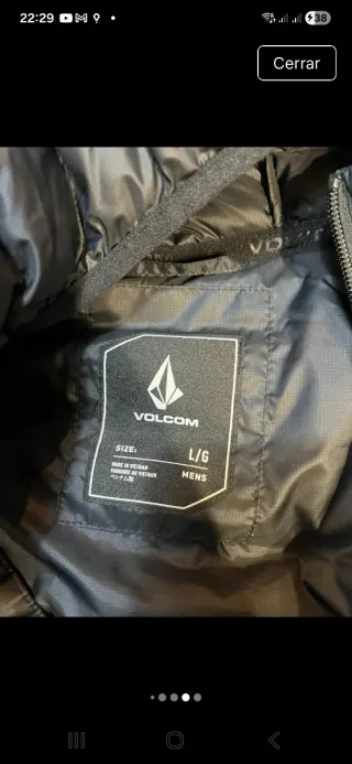 Plumas Volcom Cyclone Talla L