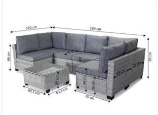 Conjunto de terraza y jardín