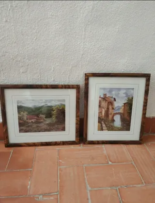 Due quadri incorniciati con vetro