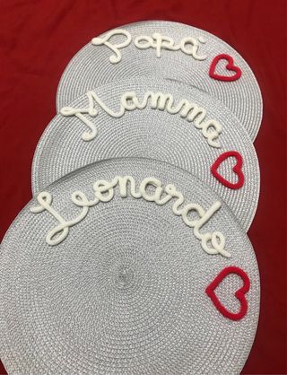 Tovaglietta personalizzata nome idea regalo