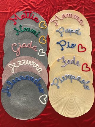 Tovaglietta personalizzata nome idea regalo