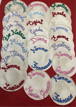 Tovaglietta personalizzata nome idea regalo