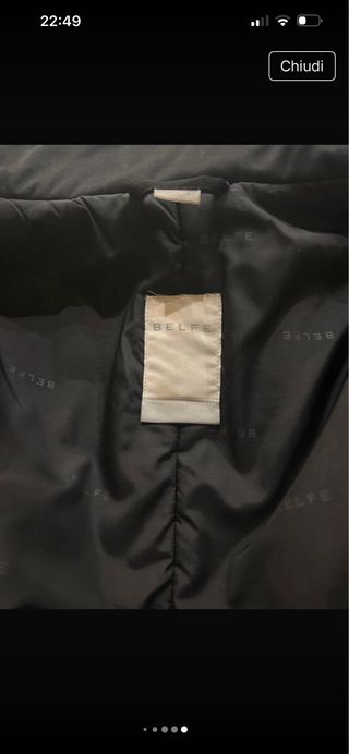 Cappotto in tessuto tecnico con pelle