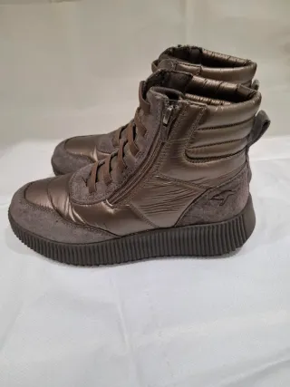 Botines mujer marrones y grises