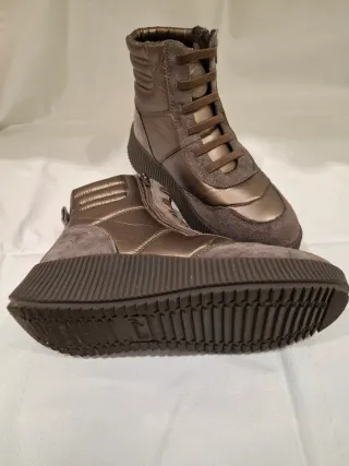 Botines mujer marrones y grises