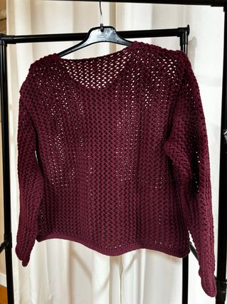 Chal tejido mujer con botones dorados