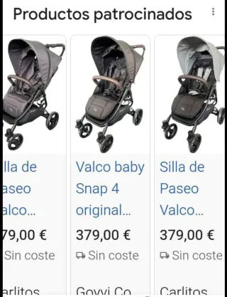 Silla de paseo Valco Snap 4 Negra