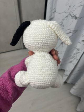 Cagnolina peluche bianca e nera