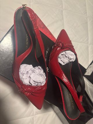 Zapatos Lola Casademunt Rojos Tacon Slingback