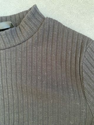 Top negro manga larga cruzado