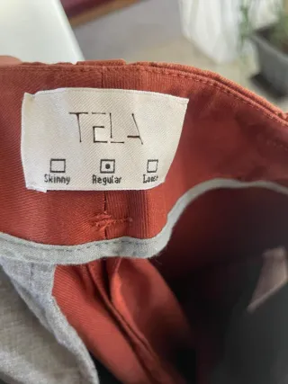 Pantaloni donna tela rossi tg 40ita