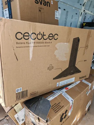 Campana extractora negra 90cm