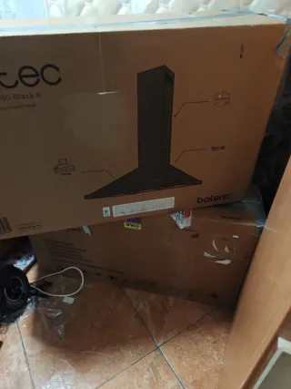 Campana extractora negra 90 cm