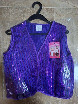 Chaleco de lentejuelas morado