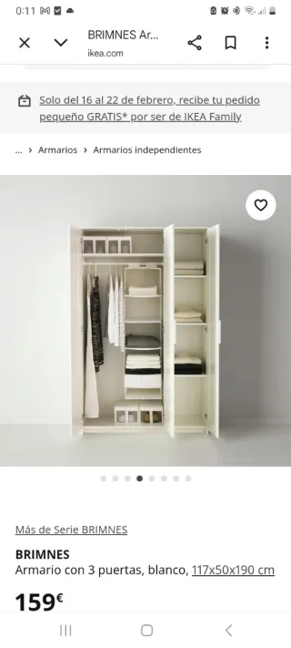 Prezzo non negoziabile: Armadio BRIMNES IKEA 3 porte