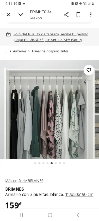 Prezzo non negoziabile: Armadio BRIMNES IKEA 3 porte